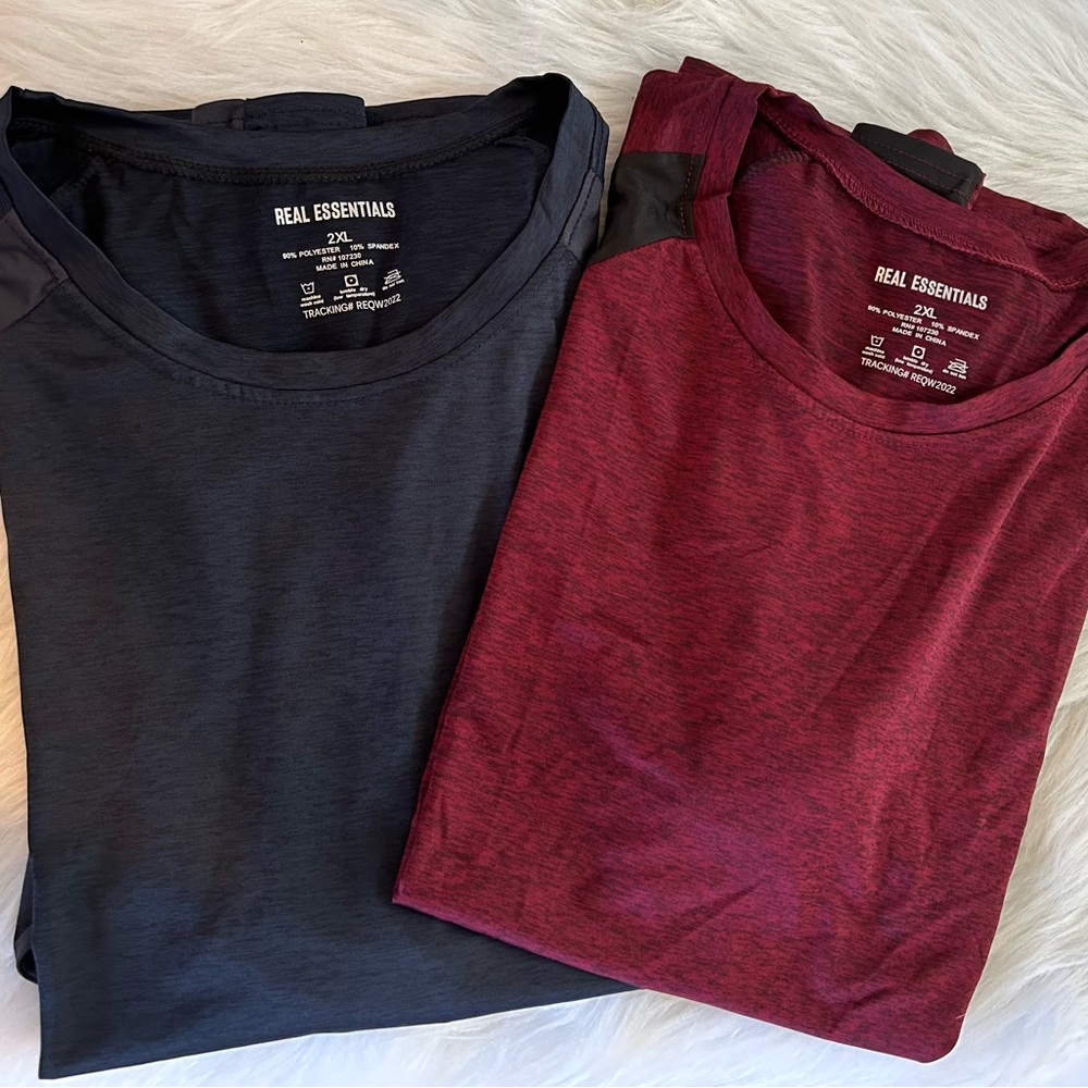 2 Pcs NWOT - Real Essentials Men's Tee 2XL